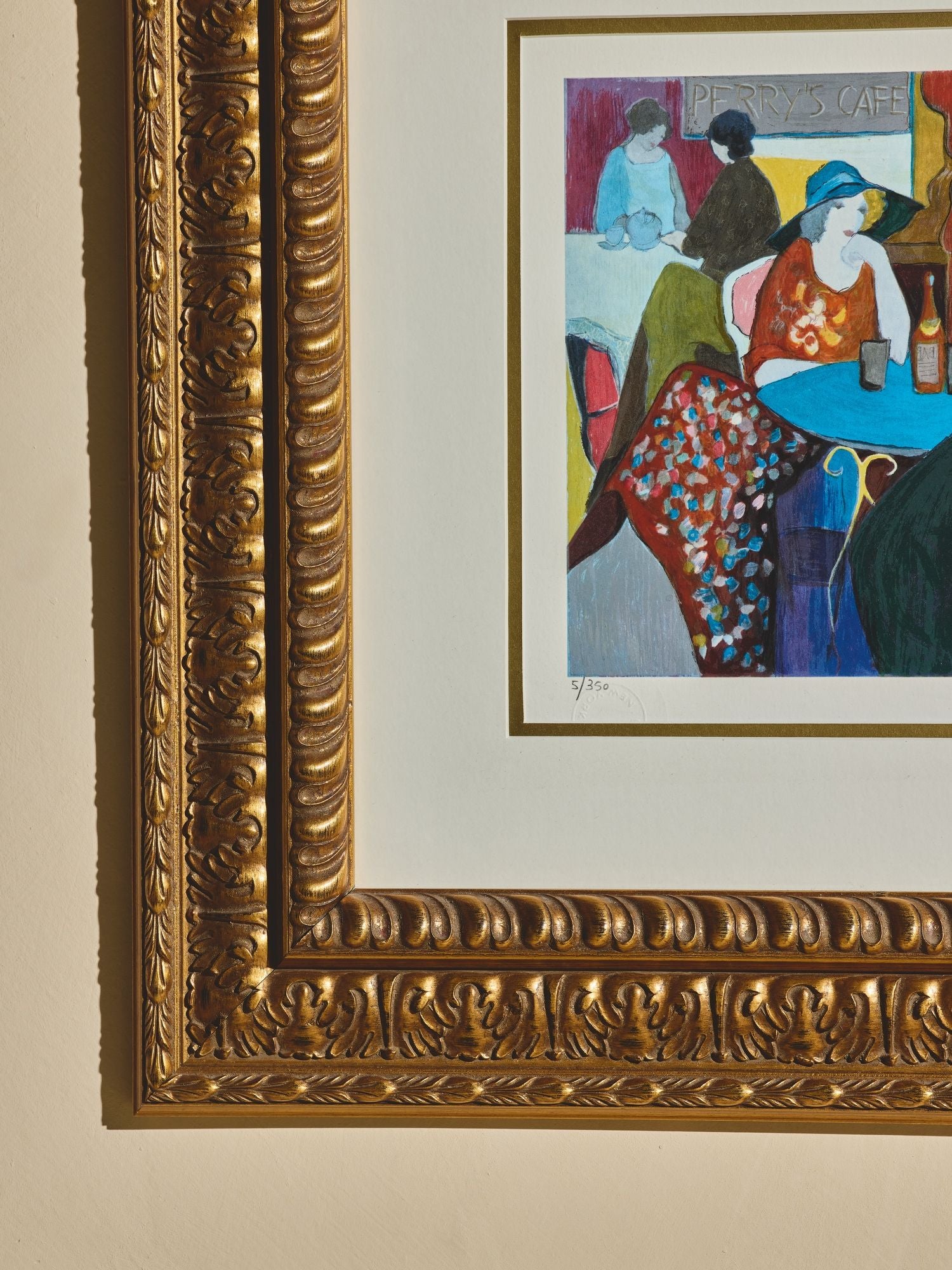 Itzchak Tarkay "Perry's Cafe" Serigraph