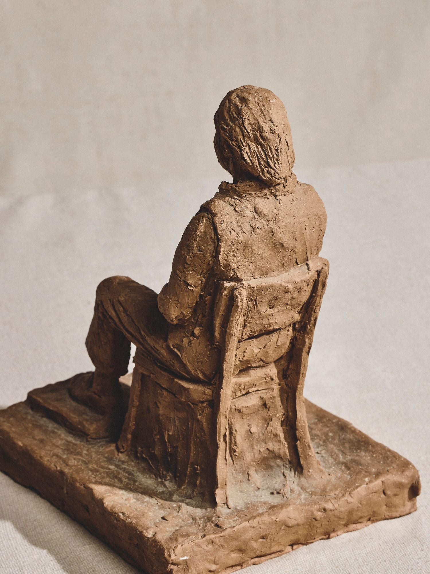 C Fuller Signed Clay Statue