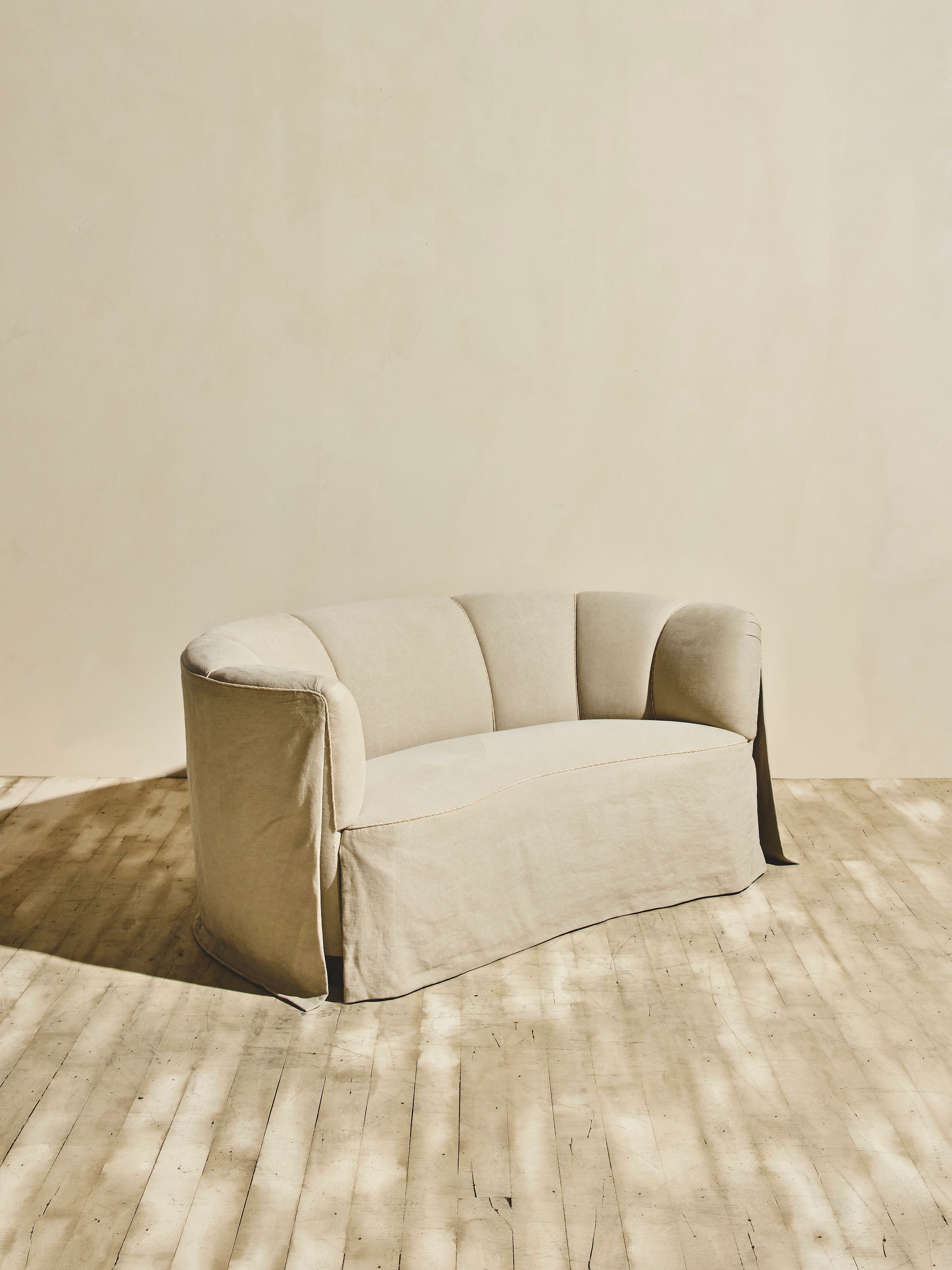 Danish Cabinetmaker Sofa with Slipcovered Cape