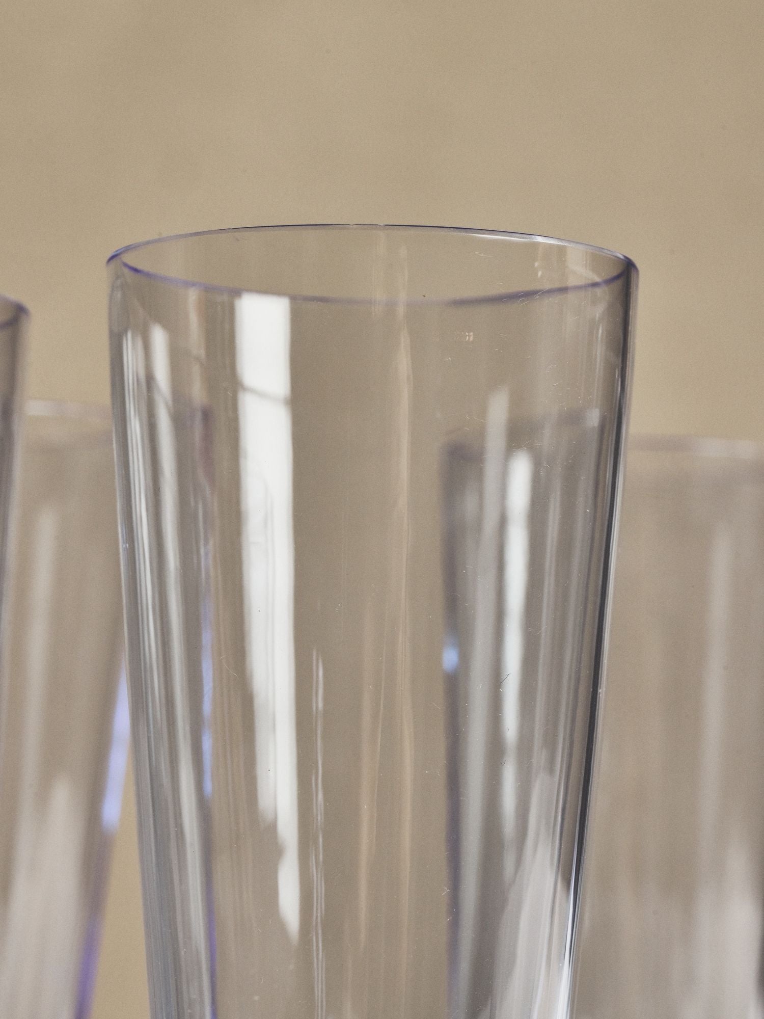 Set of 8 Blue and Gold Champagne Flutes