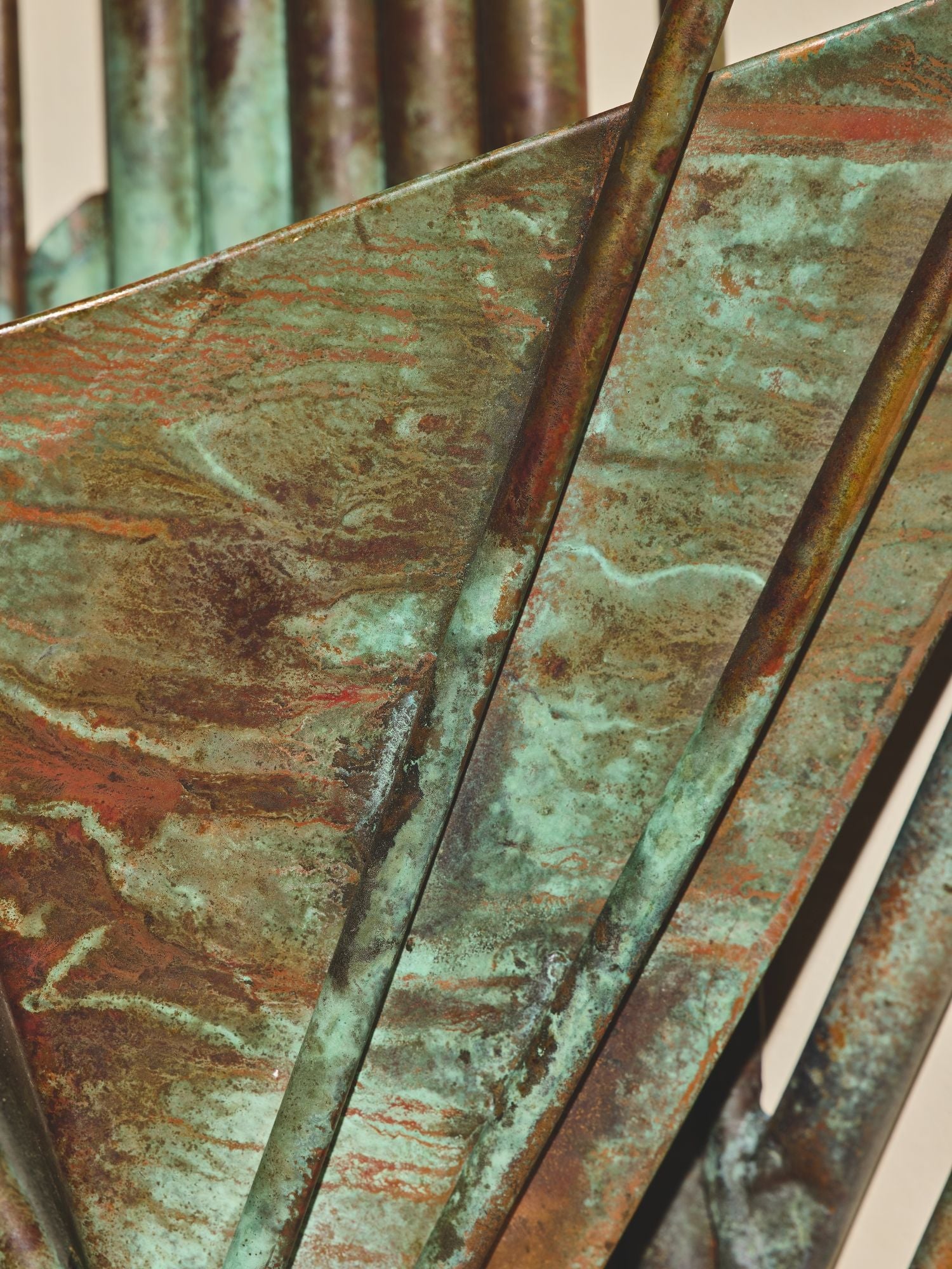 Verdigris Art Deco Wall Sconces – Pair