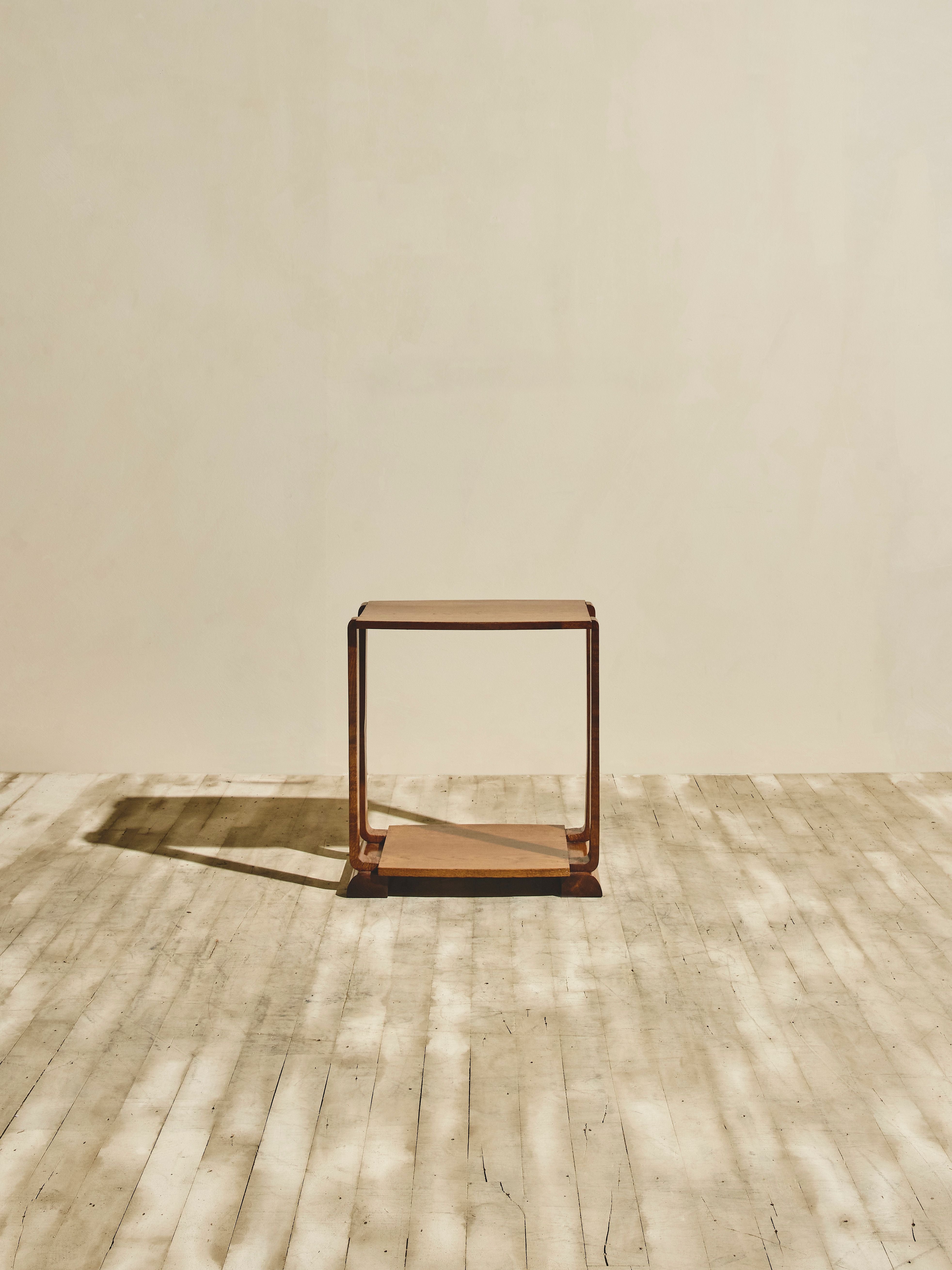 1930s French Walnut Side Table