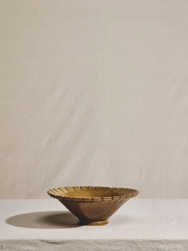 Vintage Glazed Stoneware Bowl