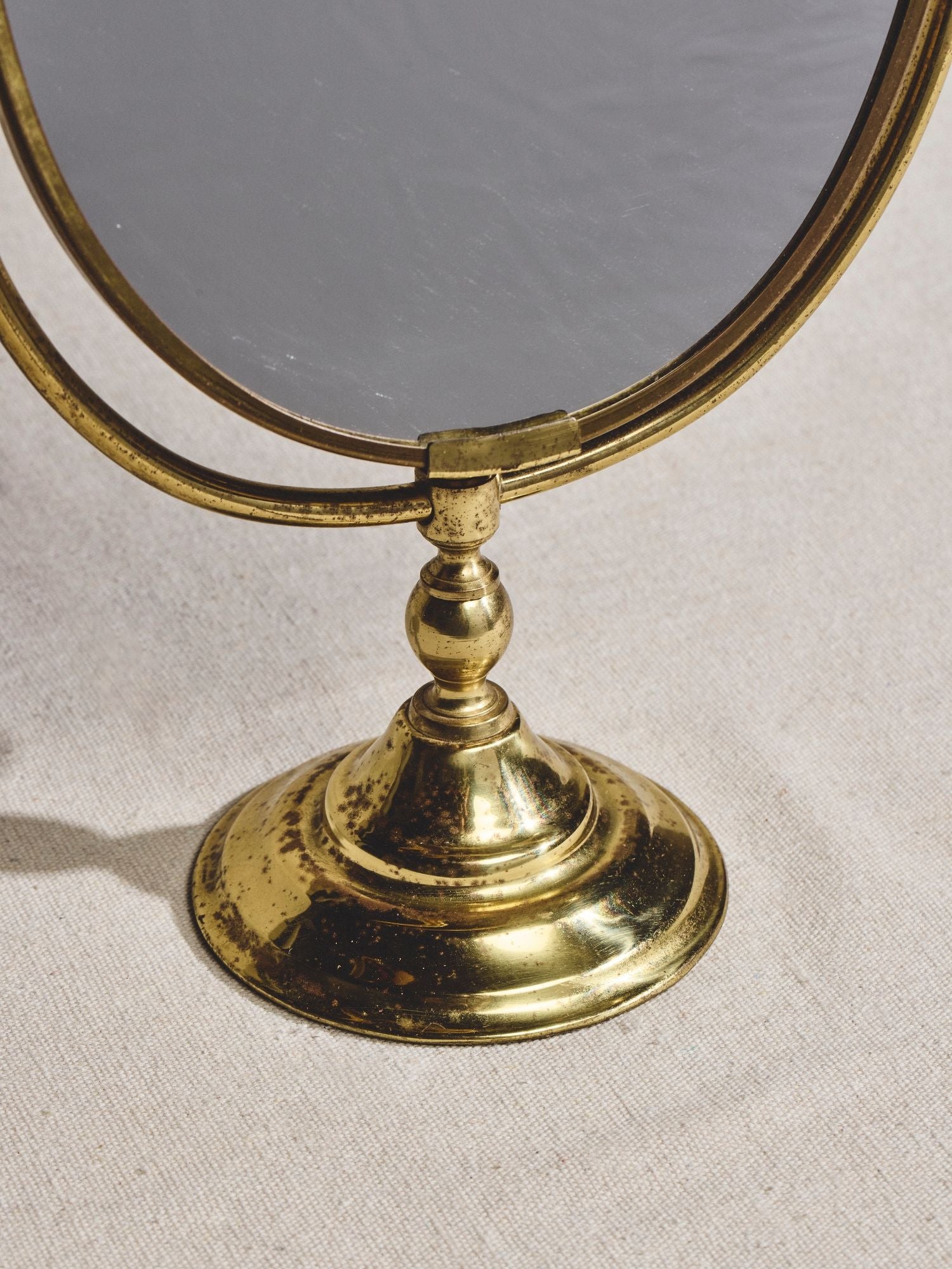 Brass Oval Vanity Mirror