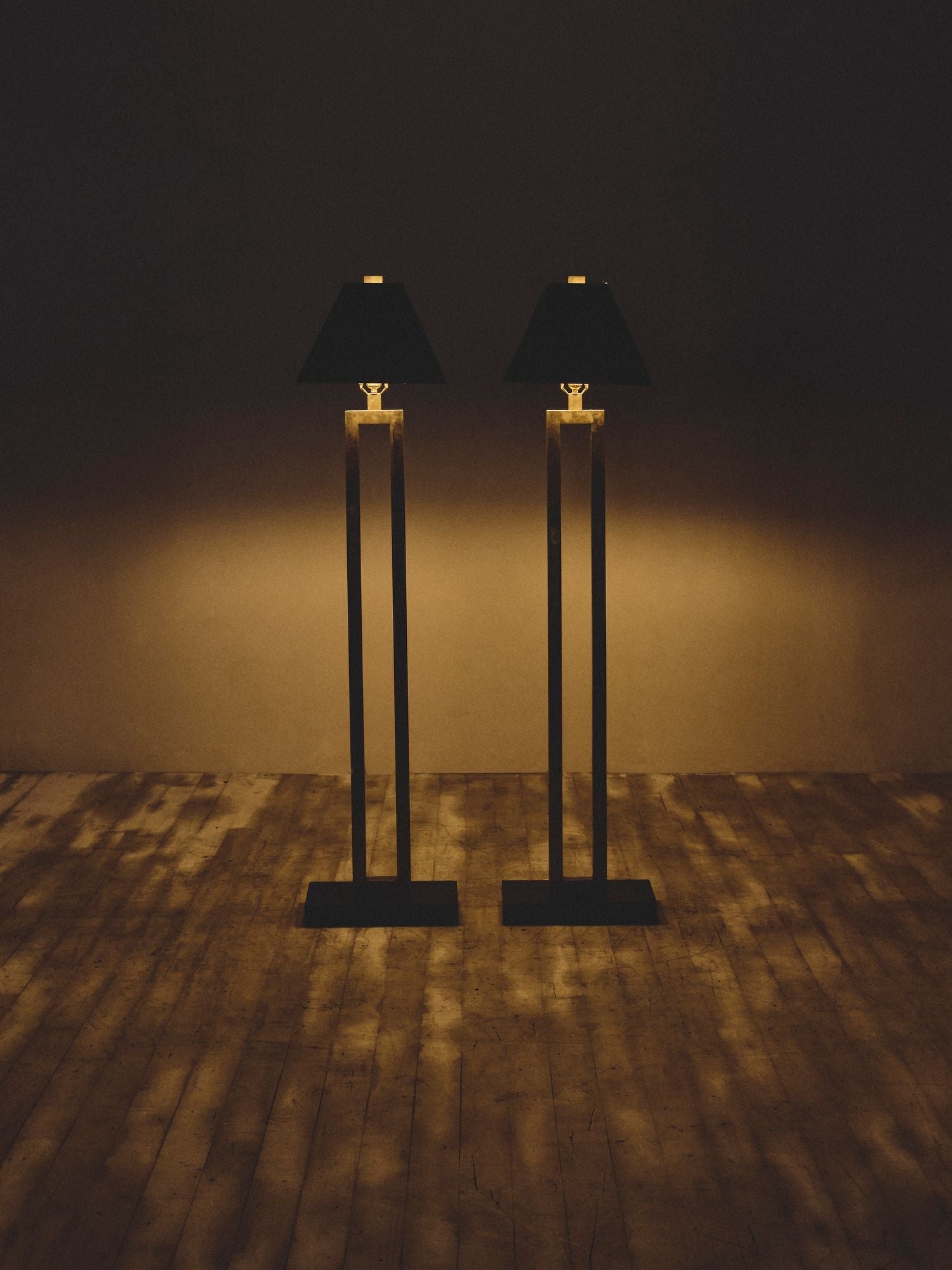 1980's Modern Brass Floor Lamp