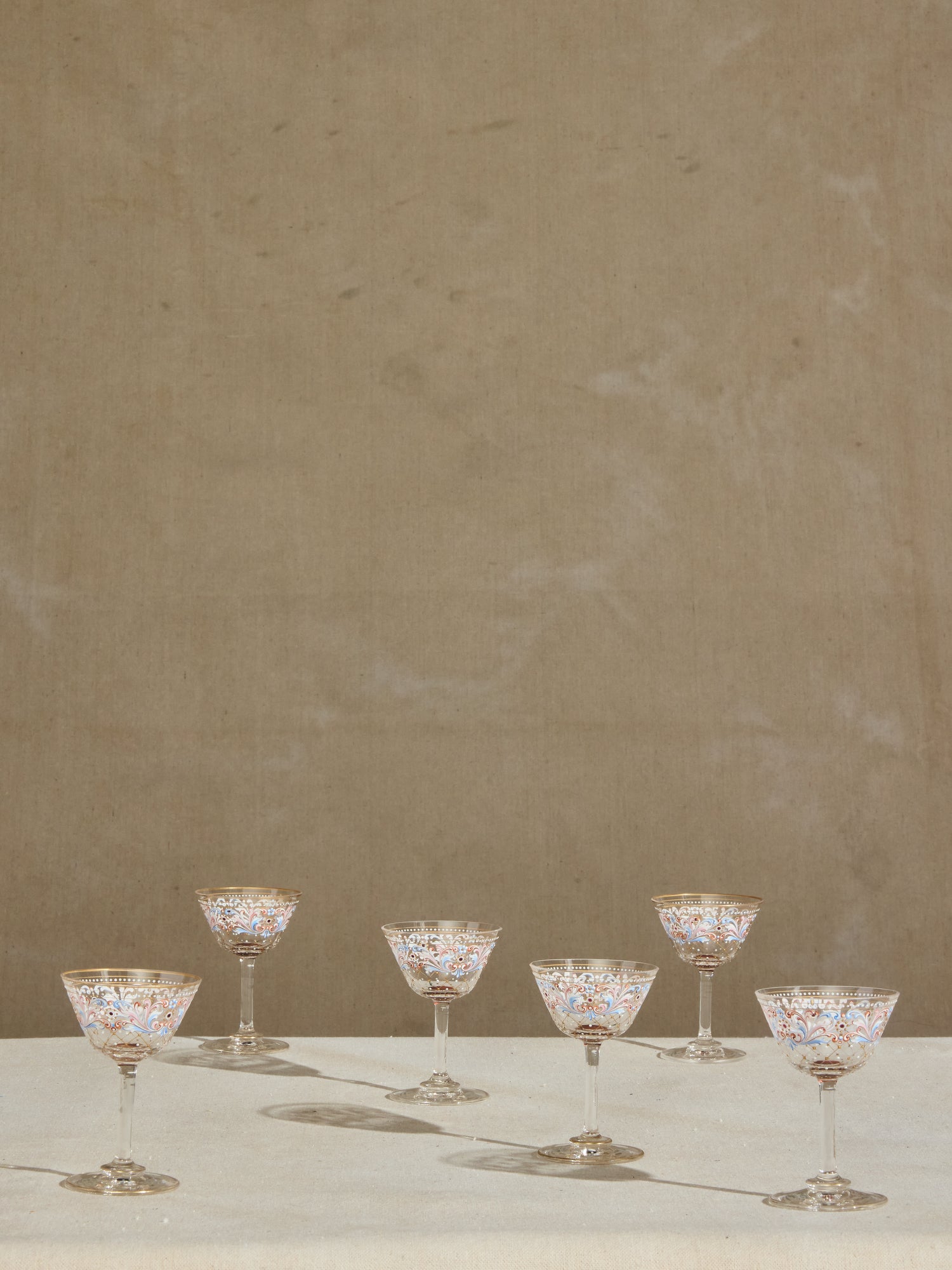 Painted Cordial Glass Set
