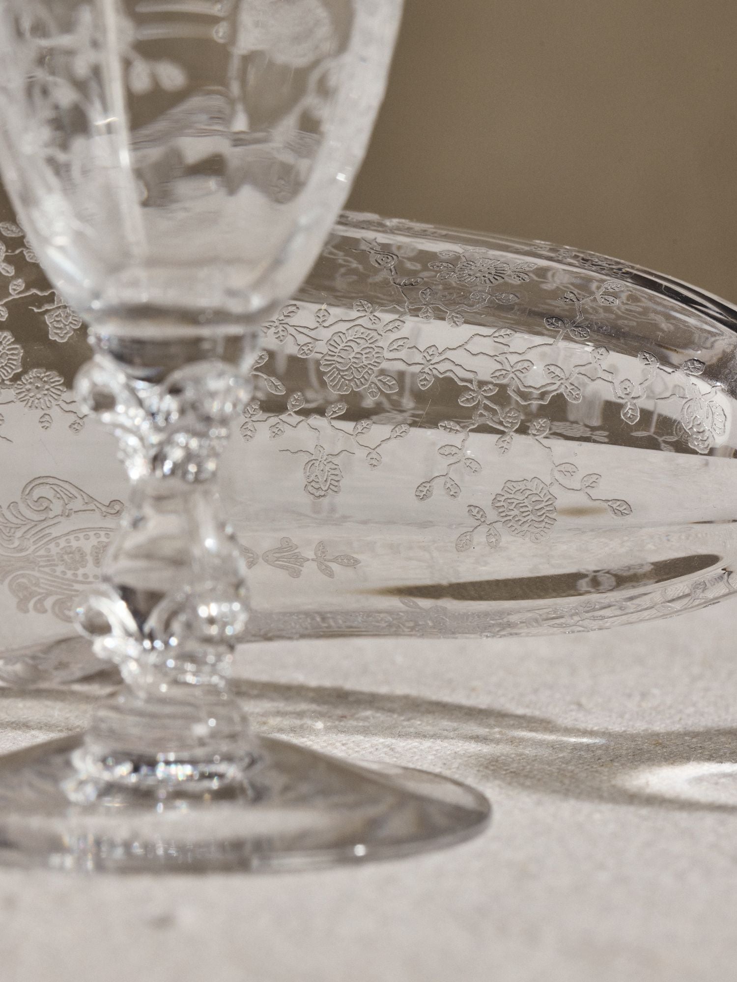 Etched Crystal Flutes