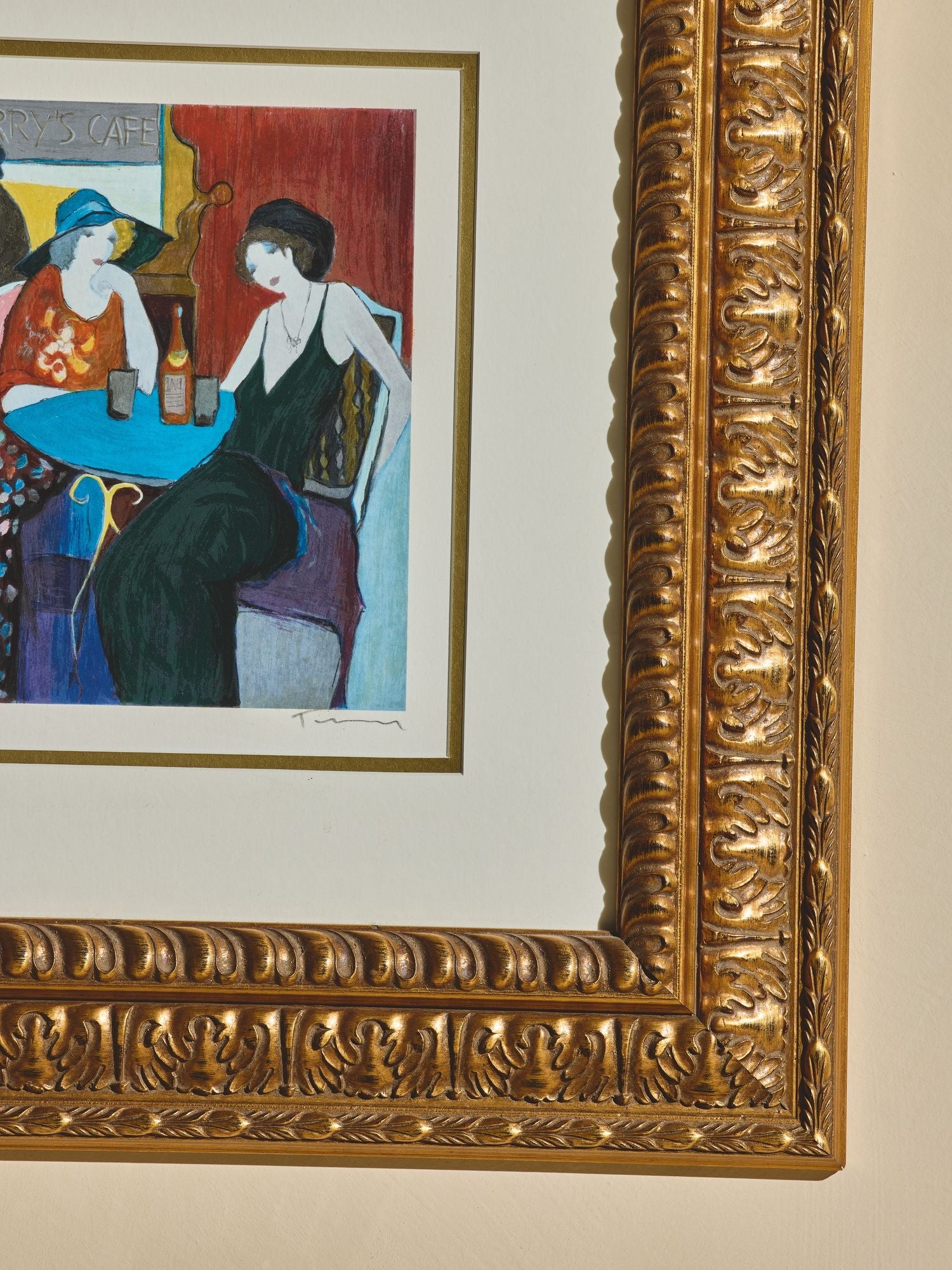 Itzchak Tarkay "Perry's Cafe" Serigraph