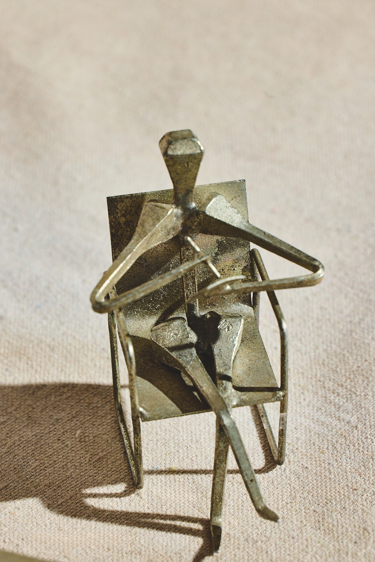 Vintage Brutalist Nail Art Sculpture | Therapist and Patient