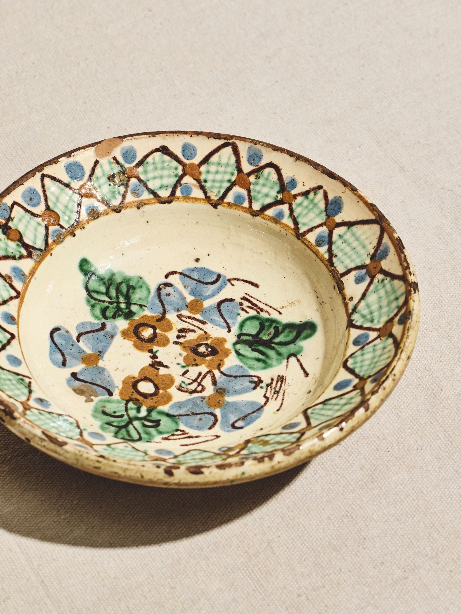 Blue Flower Painted Bowl