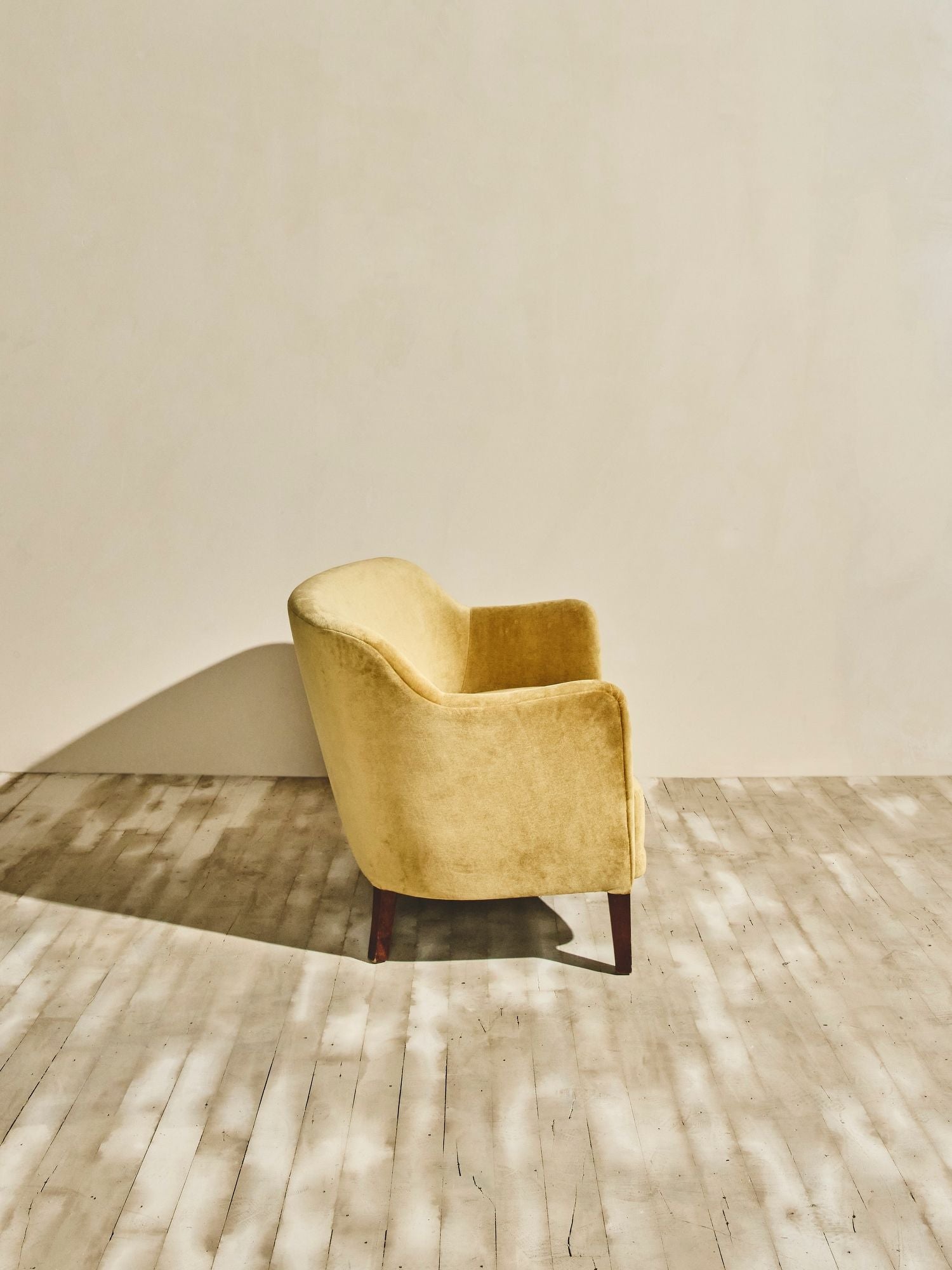 Mustard Mohair Sofa