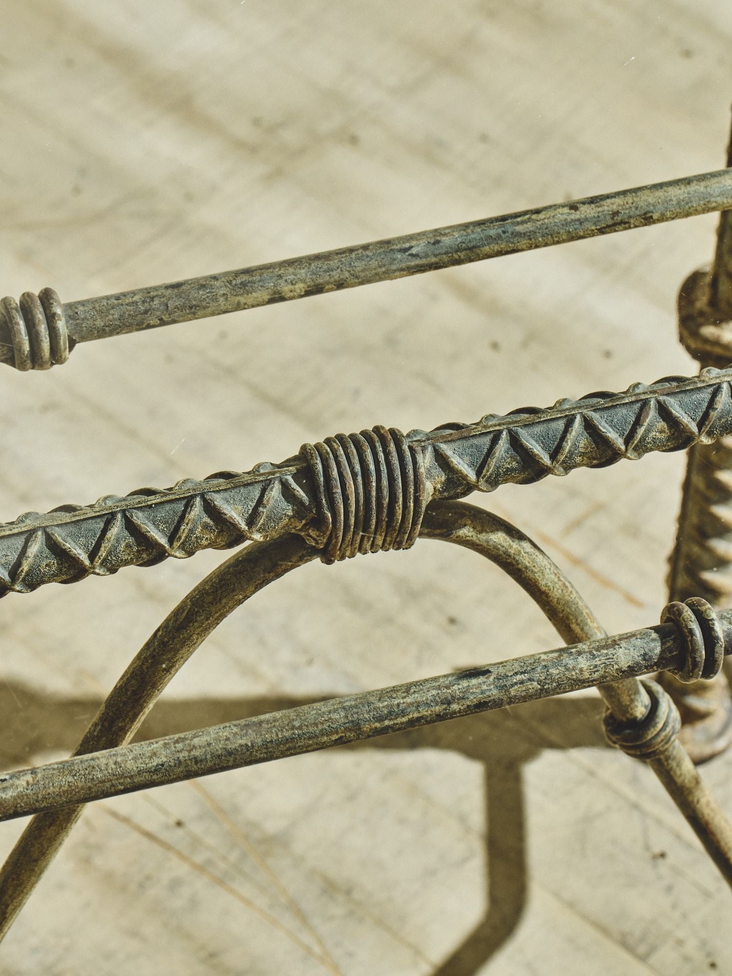 Ilana Goor Iron Dining Table with Glass Top