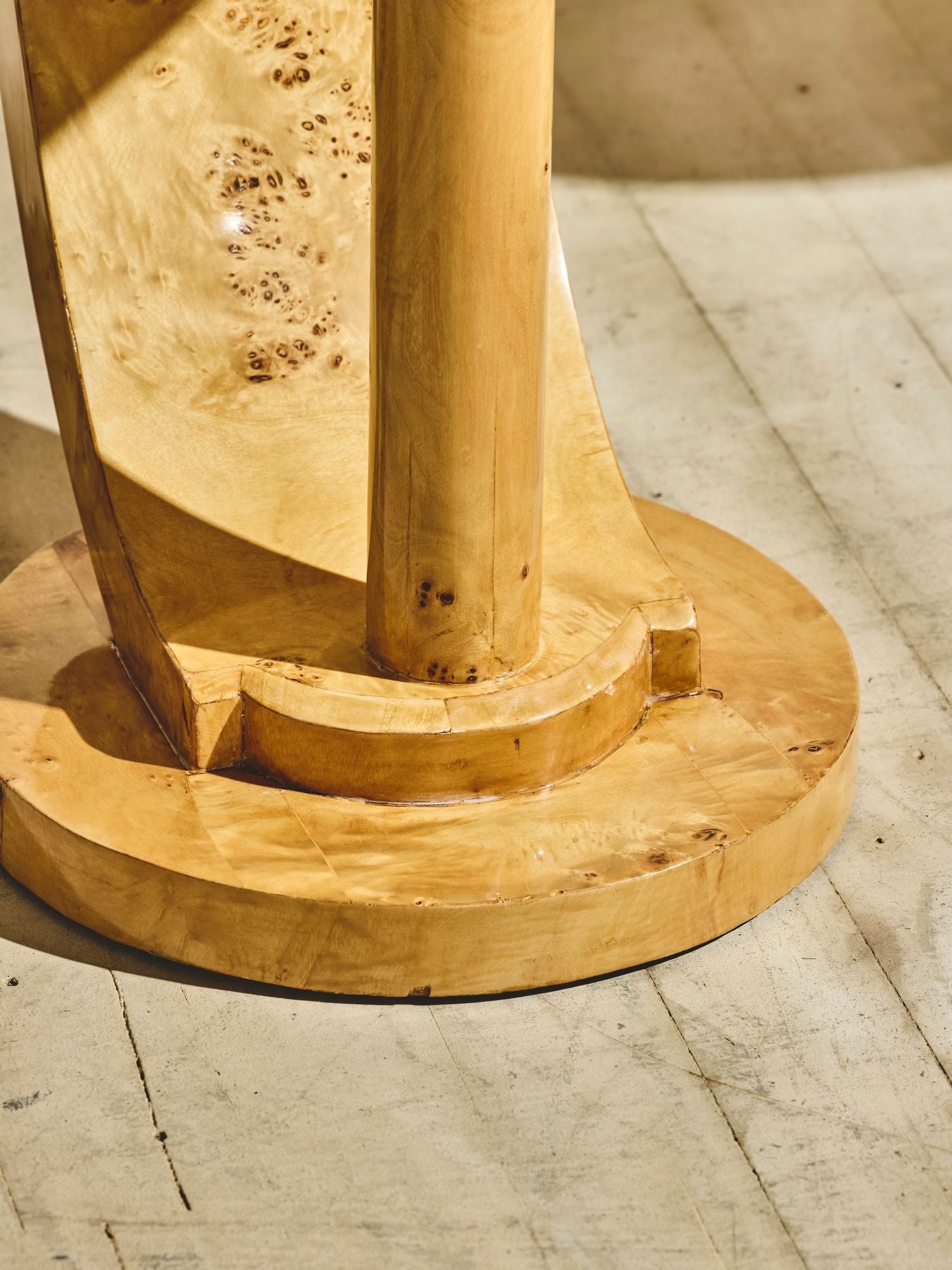 Pair of Vintage Swedish Art Deco Burl Side Tables