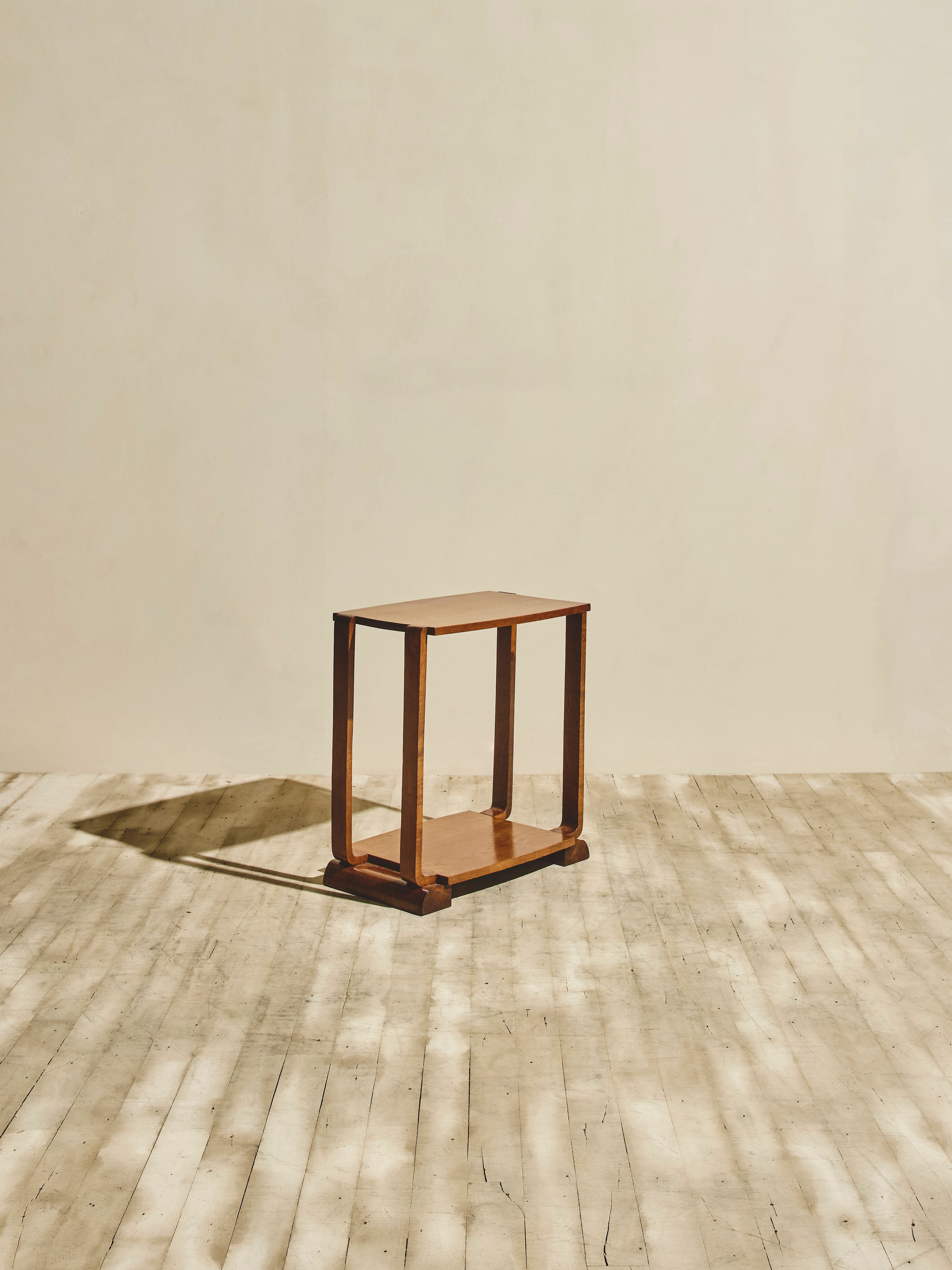 1930s French Walnut Side Table