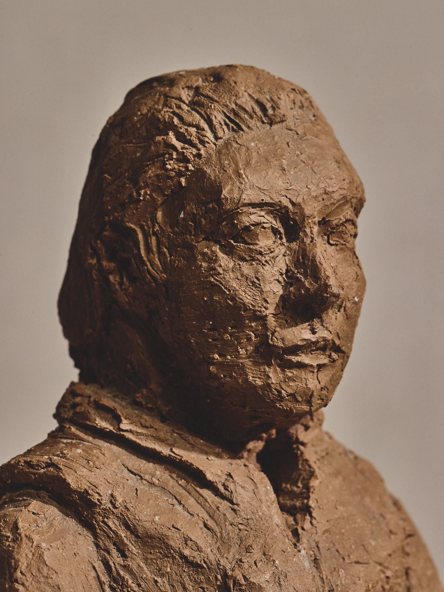 C Fuller Signed Clay Statue