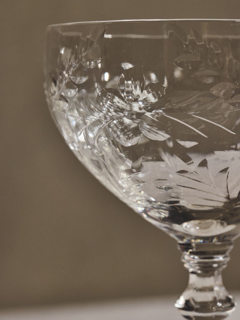 Pair of Floral Stemware