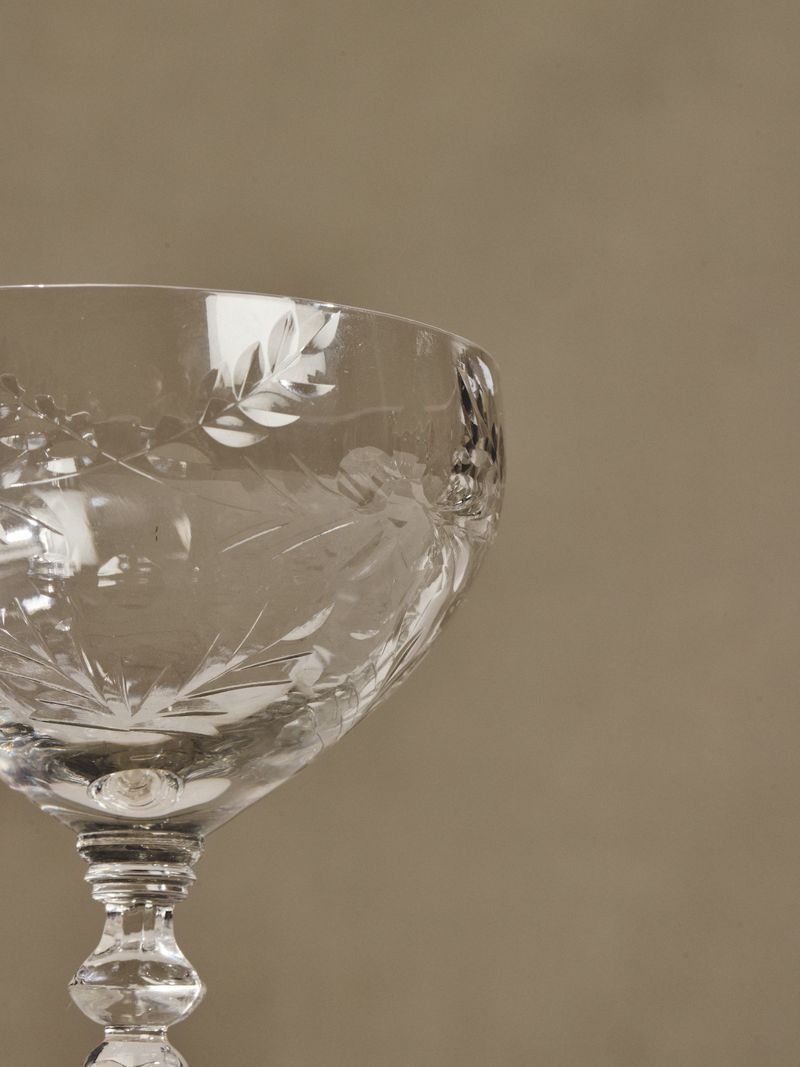 Pair of Floral Stemware