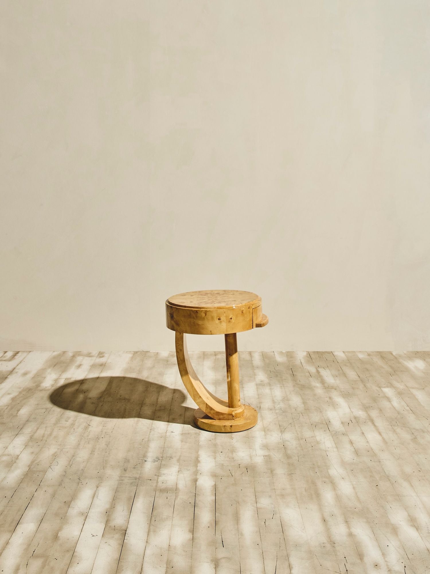 Pair of Vintage Swedish Art Deco Burl Side Tables