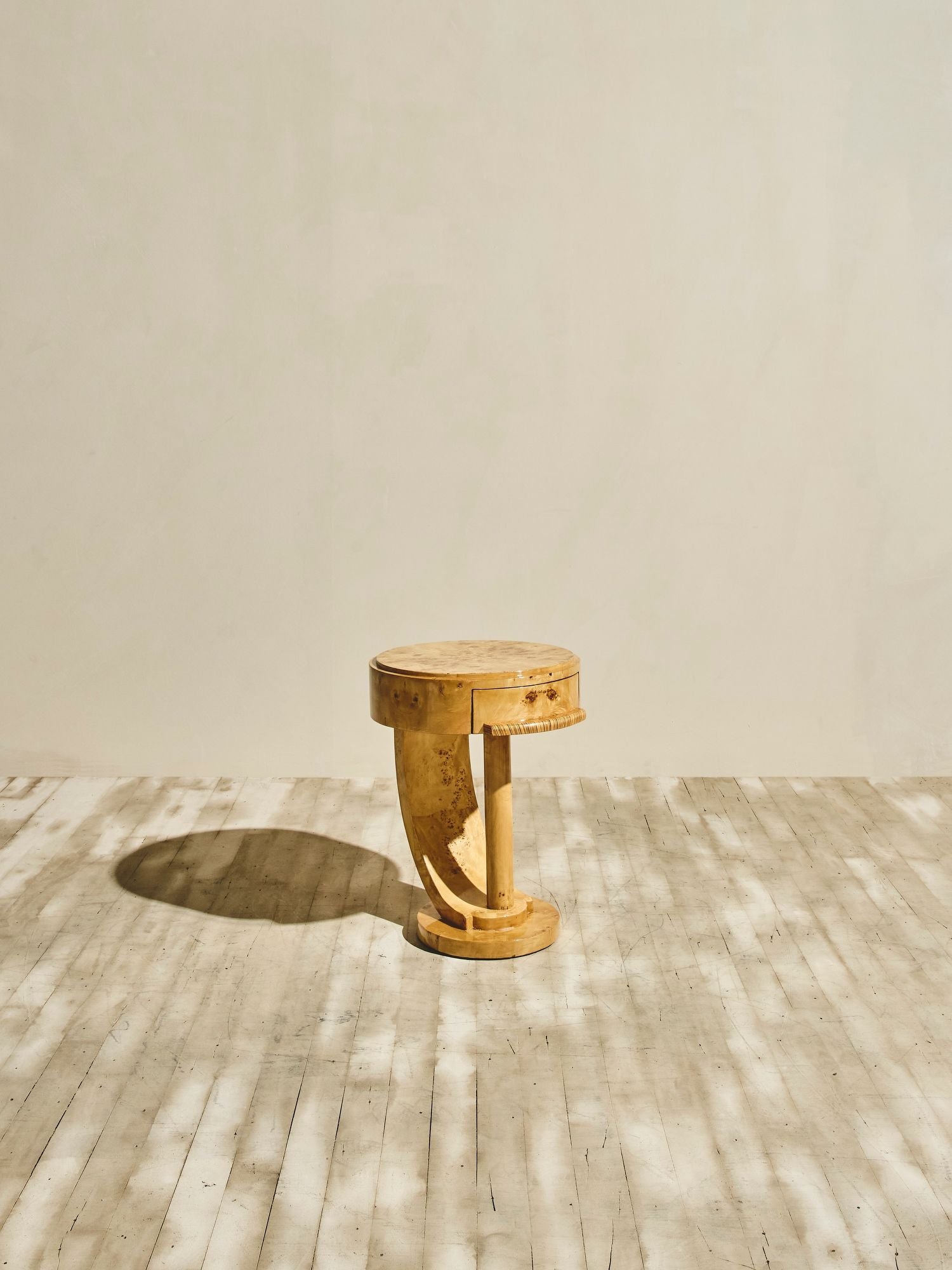 Pair of Vintage Swedish Art Deco Burl Side Tables
