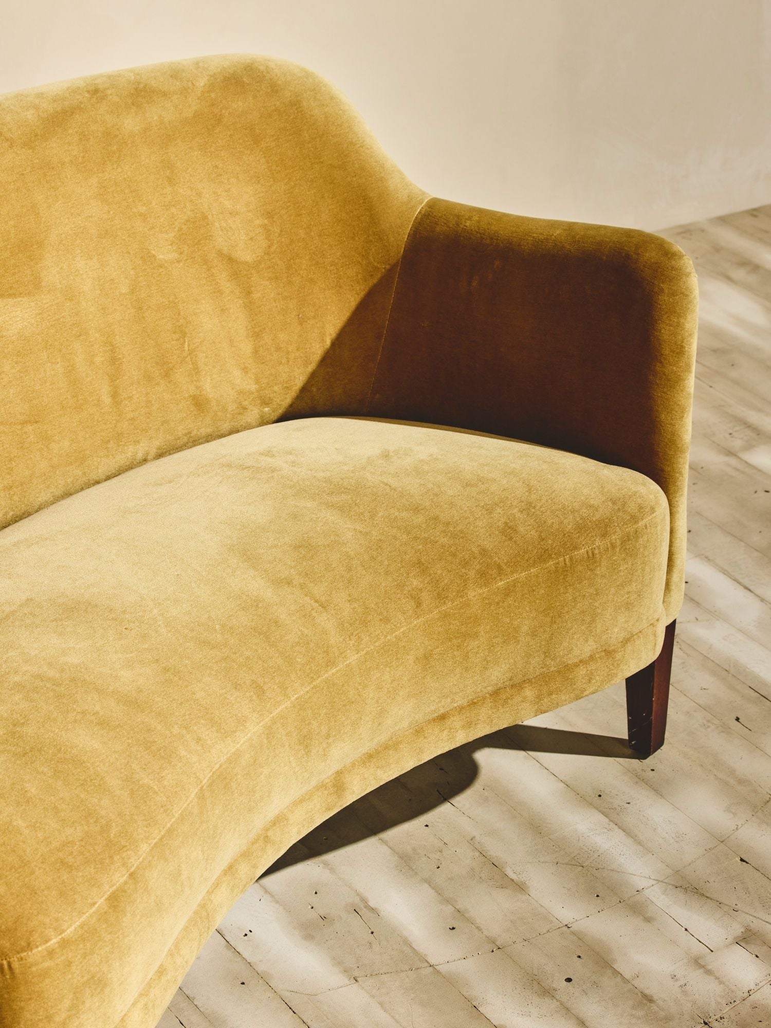 Mustard Mohair Sofa