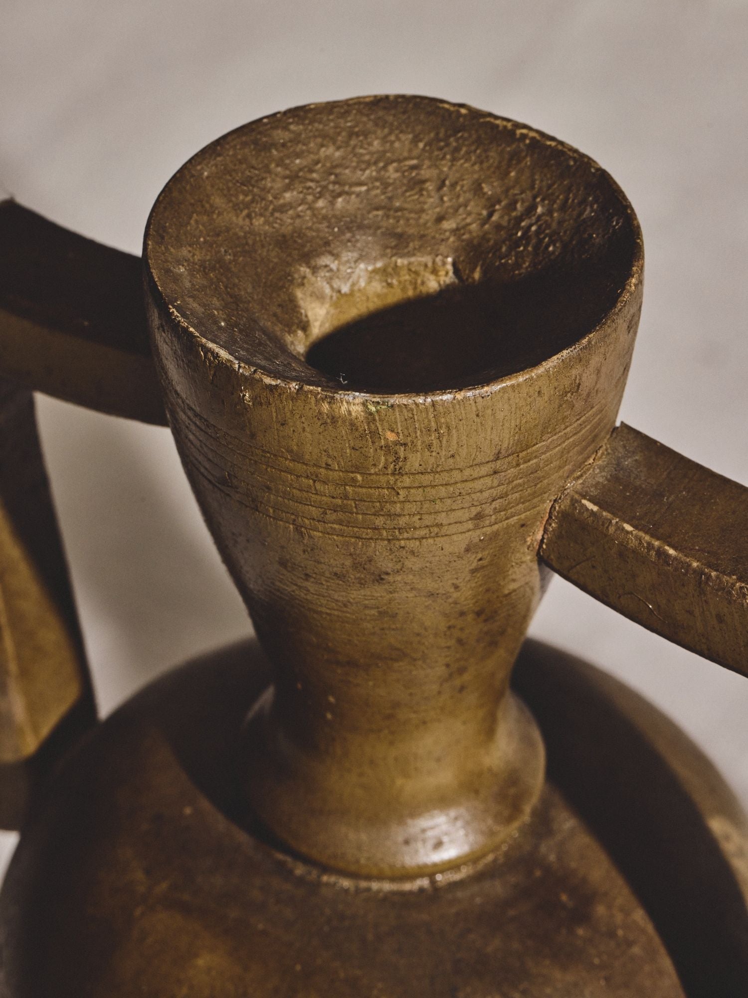 Pair of Antique Spouted Wood Trophy Vases
