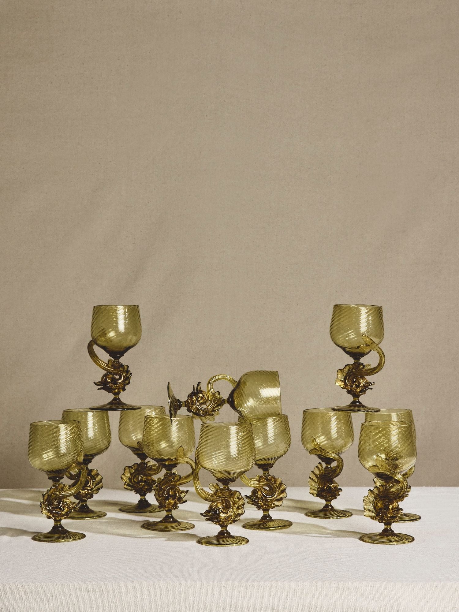 Antonio Salviati Amber Goblets