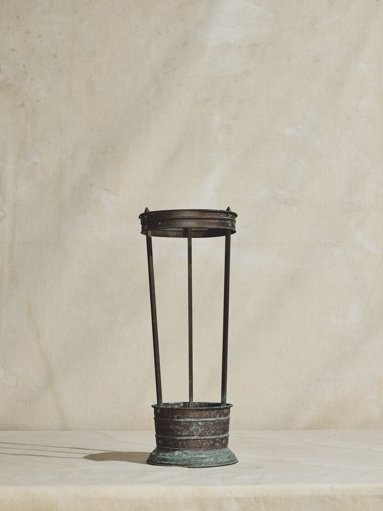 Patinated Iron Umbrella Stand