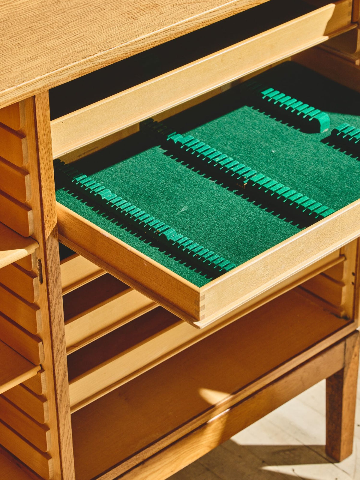 Vintage Danish Oak Sideboard with Cutlery Trays - Mid-Century