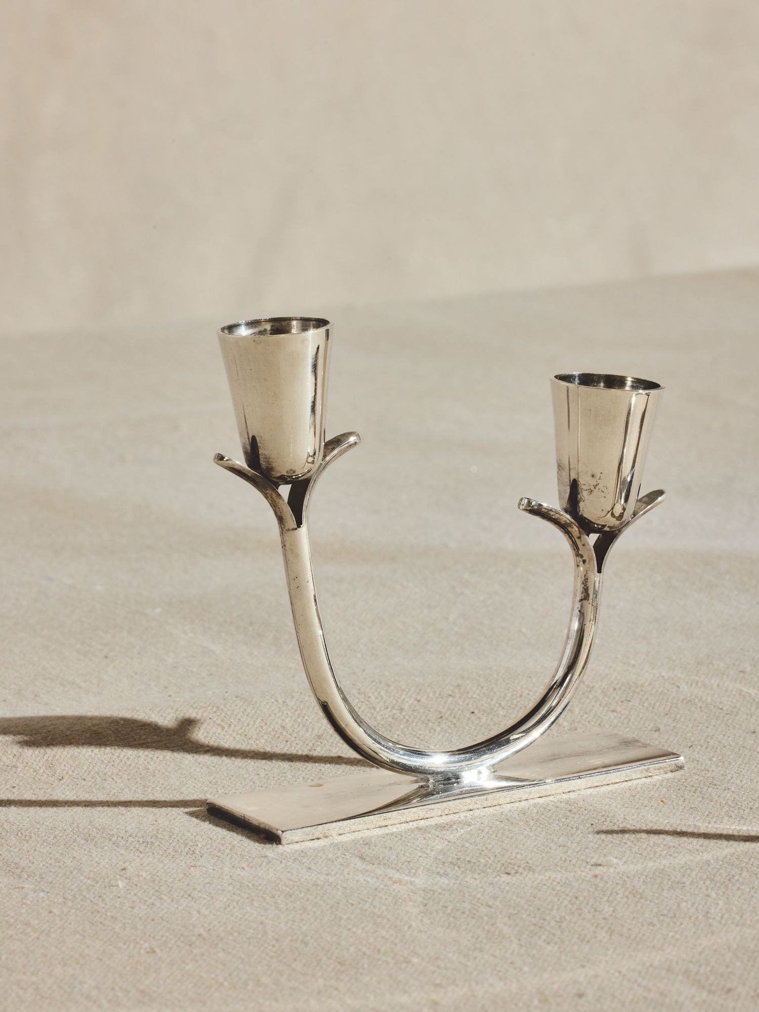 Pair of Silver Branch Candleholders
