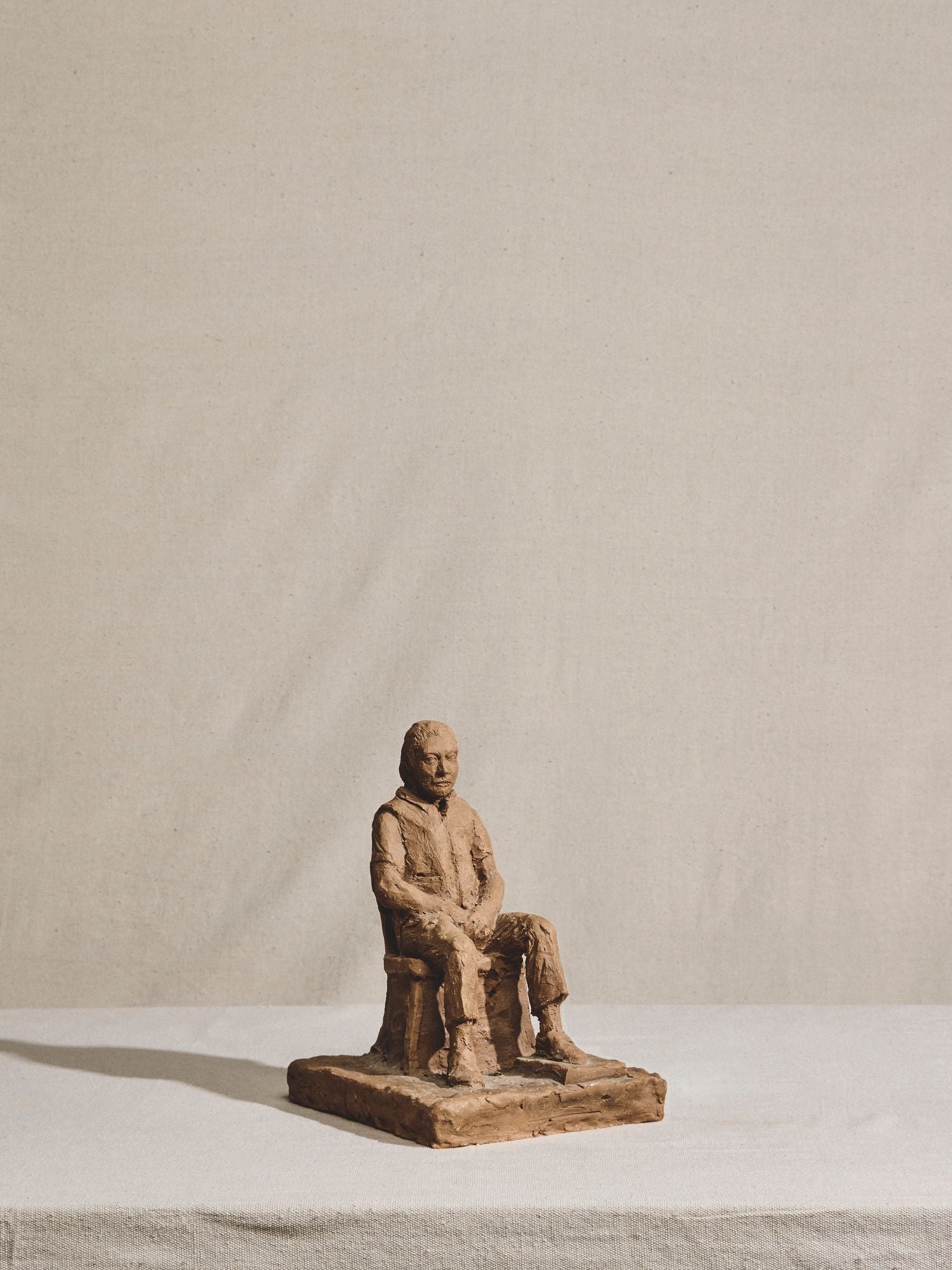 C Fuller Signed Clay Statue