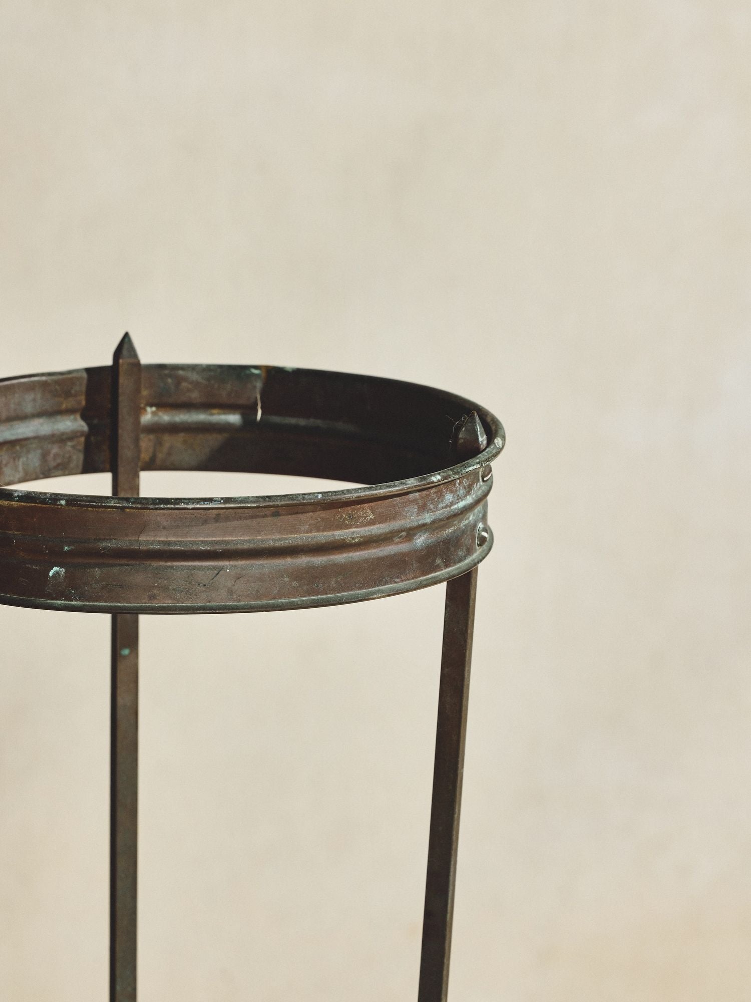 Patinated Iron Umbrella Stand